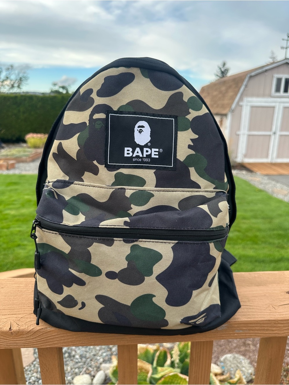 Bape Camo Backpack in Green, Tan & Black